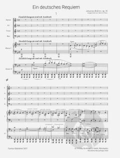 Ein deutsches Requiem op. 45 von Johannes Brahms 