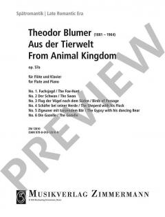 Aus der Tierwelt op. 57a von Theodor Blumer 