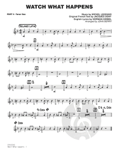 Watch What Happens (Michel Legrand) 