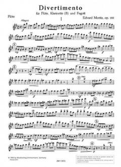 Divertimento op. 150 von Edvard Moritz für Flöte, Klarinette und Fagott (Stimmensatz) im Alle Noten Shop kaufen