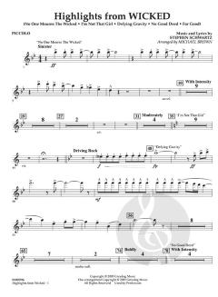 Wicked (Highlights From) (Stephen L. Schwartz) 