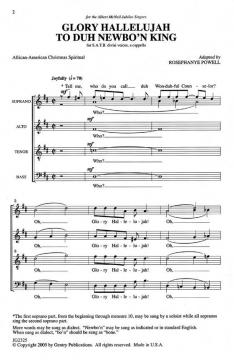 Glory Halleluja To Duh Newbo'n King 