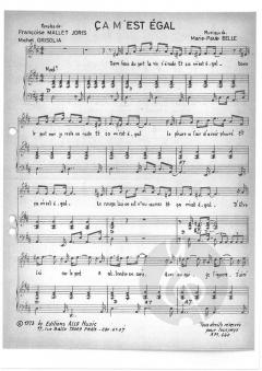 Ca M'est Egal von Francoise Mallet-Joris 