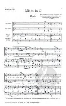 Messe in C von Bartolomeo Cordans 