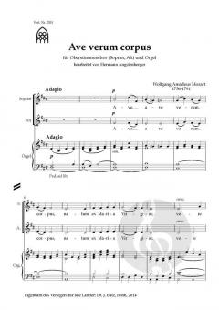 Ave verum corpus  von Wolfgang Amadeus Mozart 