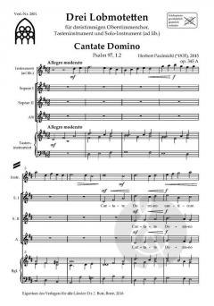 3 Lobmotetten von Herbert Paulmichl 