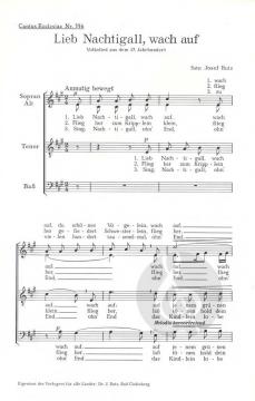 Lieb Nachtigall, wach auf von Josef Butz 