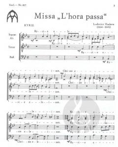 Missa 'L’ hora passa' von Ludovico Grossi da Viadana 