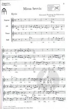 Missa brevis von Giovanni Pierluigi da Palestrina 