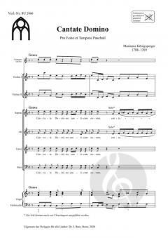 Cantate Domino von Fr. Marianus Königsperger 