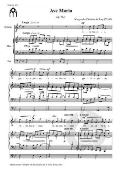 3 lateinische Sologesänge op. 56  von Margaretha Christina de Jong 