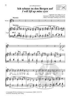 Vier Sologesänge von Christopher Tambling 