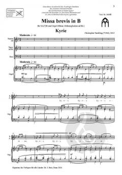 Missa brevis in B, Orgelfassung von Christopher Tambling 