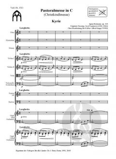 Pastoralmesse in C von Ignaz Reimann 
