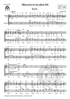 Missa brevis im alten Stil von Carlheinz Heß 