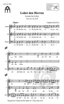Lobet den Herren von Carlheinz Heß 
