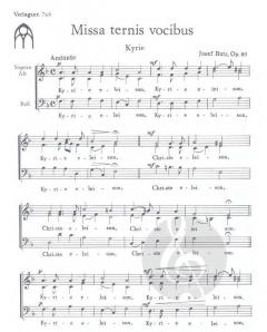 Missa ternis vocibus op. 80 von Josef Butz 