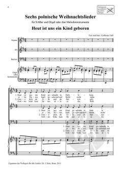 6 polnische Weihnachtslieder von Carlheinz Heß 