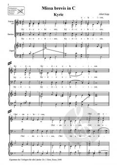 Missa brevis in C von Albert Kupp 
