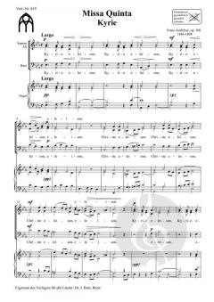 Missa Quinta op. 100 von Karl Allmendinger 