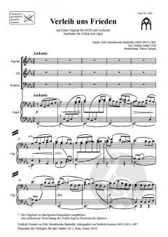 Verleih uns Frieden von Felix Mendelssohn Bartholdy 