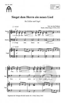 Singet dem Herrn von Albert Kupp 