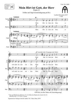 Mein Hirt ist Gott, der Herr von Lambert Kleesattel 