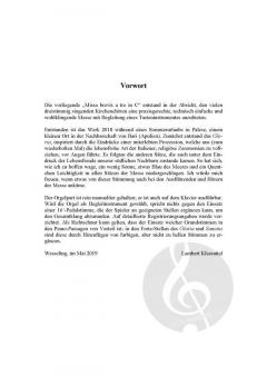 Missa brevis a tre in C von Lambert Kleesattel 