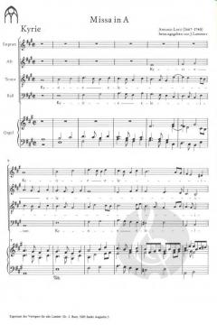 Missa in A von Antonio Lotti 