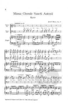 Missa 'Chorale Sancti Antonii' op. 55 von Josef Butz 