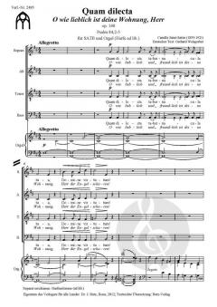 Quam dilecta von Camille Saint-Saëns 