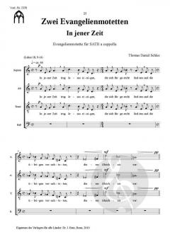 2 Evangelienmotetten von Thomas Daniel Schlee 