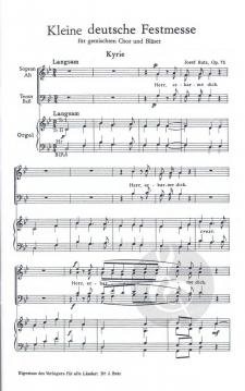 Kleine deutsche Festmesse op. 75 von Josef Butz 