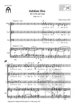 Jubilate Deo von Robert Jones 