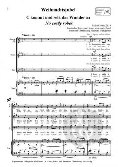 Weihnachtsjubel. O kommt und seht das Wunder an von Robert Jones 