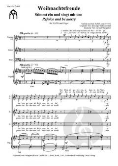 Weihnachtsfreude. Stimmt ein und singt mit uns / Rejoice and be merry  von Robert Jones 