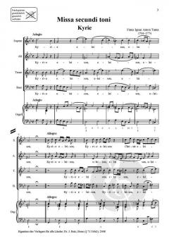 Missa secundi toni von Franz Tuma 