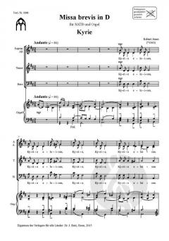 Missa brevis in D von Robert Jones 