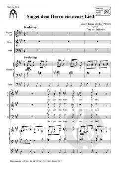 Singet dem Herrn ein neues Lied von Lukas Stollhof 