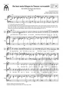 Du hast mein Klagen in Tanzen verwandelt von Klaus Wallrath 