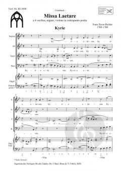 Missa Laetare von Franz Xaver Richter 