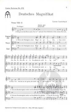Deutsches Magnificat von Lorenz Lauterbach 