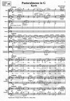 Pastoralmesse in G von Ignaz Reimann 
