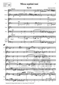 Missa septimi toni von Johann Ernst Eberlin 