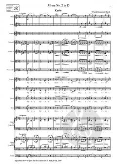 Missa Nr. 2 in D von Wenzel Emanuel Horák 