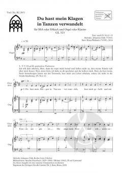 Du hast mein Klagen in Tanzen verwandelt von Klaus Wallrath 