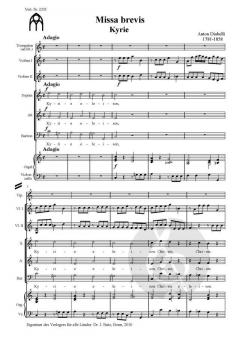 Missa brevis op. 1/6 von Anton Diabelli 