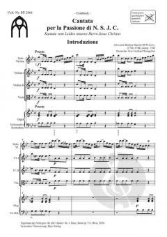 Cantata per la Passione di N.S.J.C. von Giovanni Battista Martini 