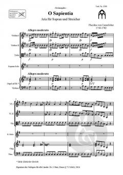 2 O-Antiphonen von Placidus von Camerloher 