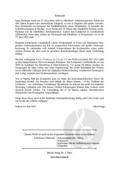 Kurze Festmesse in A / D von Ignaz Reimann 